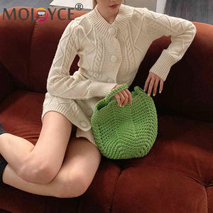 Hollow Beach Handbags Female Soft Style Portable Storage Bag
