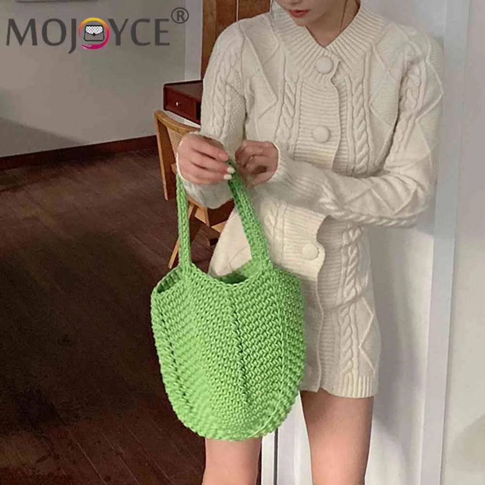 Hollow Beach Handbags Female Soft Style Portable Storage Bag