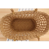 Hand-woven Straw Basket Beach Bag for Women