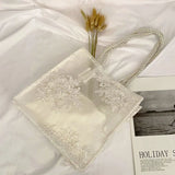 Embroidered Flower Clutch Bag, Lightweight Shoulder Tote Handbag