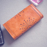 Pattern Retro Wallet Female Purse Pu Leather Handbag Vintage Long Wallets