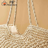 Hollow Summer Woven Tote for Seaside Getaway