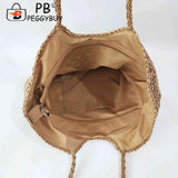 Hollow Summer Woven Tote for Seaside Getaway