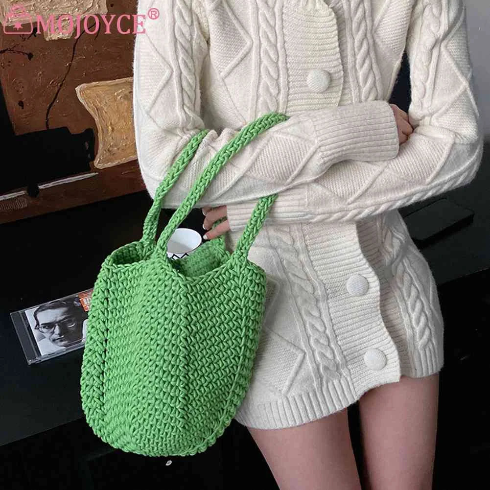 Hollow Weaving Hand Bag Female Storage Bag Soft Casual Style