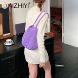 Soft Hollow Weaving Handbag for Women Casual Storage Bag