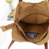 Hollow Women Tote Bags Paper Rope Hand-Woven Bag Summer Casual Portable