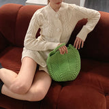 Hollow Woven Handbags Beach Casual Soft Shoulder Bag Solid Style Travel Purse