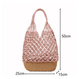 Large Capacity Cotton Shoulder Bag Women Totes Handbag for Travel Shopping