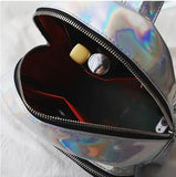 Holographic Backpack Pu Backpacks Hologram Pink/silver Bags Women Mini Mochila