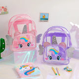 Holographic Clear Backpack Purse Casual Daypack Travel Shoulder Bag for Kids