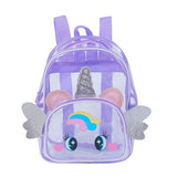 Holographic Clear Backpack Purse Casual Daypack Travel Shoulder Bag for Kids