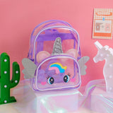 Clear Holographic Backpack Purse - Casual Travel Shoulder Bag