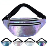 Holographic Fanny Pack Hologram Waist Bag Laser PU Beach Travel