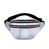 Holographic Fanny Pack Hologram Waist Bag Laser PU Beach Traverl Banana