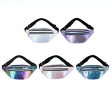Holographic Fanny Pack Hologram Waist Bag PU Beach Travel Hip Bum Zip Shoulder