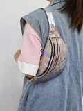 Holographic Fanny Pack Waist Bag Laser Beach Travel Banana Hip Bum Women Purse