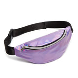Silver Holographic Laser Waist Bag for Women
