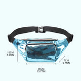 Holographic PVC Waist Packs for Women Fanny Belt Bag Bum Bags