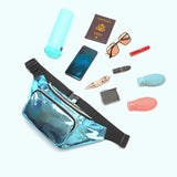 Holographic PVC Waist Packs for Women Fanny Belt Bag Bum Bags