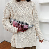 Sequin Waist Bag Fanny Pack Holographic Shoulder Bag