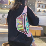 Holographic Waist Bag Zipper Chest Bag Sport Travel