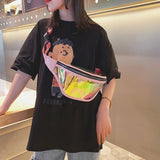 Holographic Waist Bag Zipper Chest Bag Sport Travel
