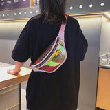 Holographic Waist Bag Zipper Chest Bag Sport Travel