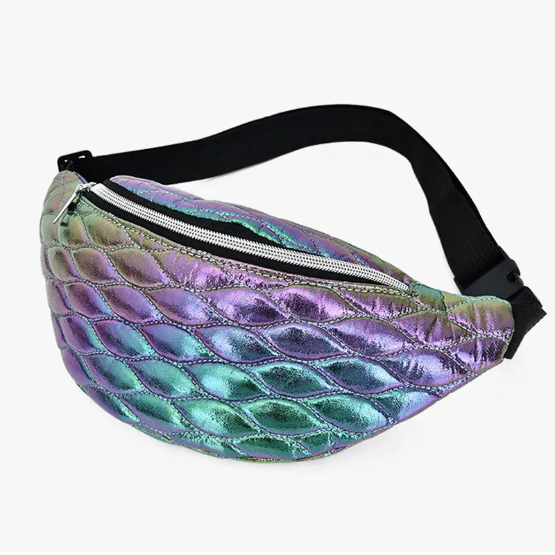 Holographic Waist Bag Gradient Women`s Belt Bag Fanny Pack