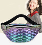 Holographic Waist Bag Gradient Women`s Belt Bag Fanny Pack