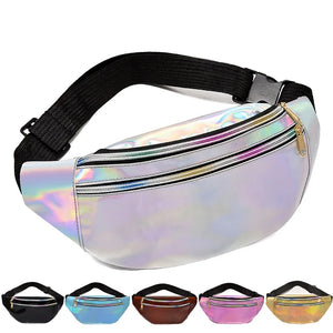 Holographic Glitter Waist Bag Unisex Phone Pouch