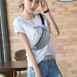 Holographic Glitter Waist Bag Women Fanny Pack Waterproof Belt Bag