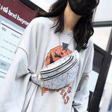 Silver Holographic Waist Bag Geometric Fanny Pack Female Belt Bag