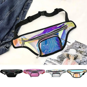 Transparent Jelly Laser Waist Bag Waterproof Crossbody
