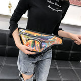 Transparent Jelly Laser Waist Bag Waterproof Crossbody