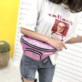 Transparent Jelly Laser Waist Bag Waterproof Crossbody