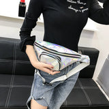 Transparent Jelly Laser Waist Bag Waterproof Crossbody
