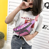 Transparent Jelly Laser Waist Bag Waterproof Crossbody