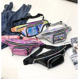Transparent Jelly Laser Waist Bag Waterproof Crossbody