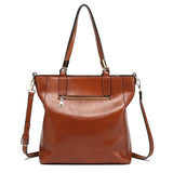 Hollow Out Leather Shoulder Bag Tassel Tote Crossbody Handbag
