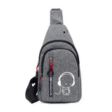 Cartoon Printed Chest Bag Women Messenger Bag Shoulder Bag Small Handbags Female