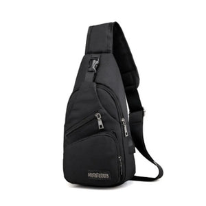 Male Shoulder Bags USB Charging Crossbody Anti Theft