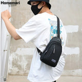 Male Shoulder Bags USB Charging Crossbody Anti Theft