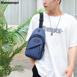 Male Shoulder Bags USB Charging Crossbody Anti Theft