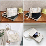 Honeycherry Geo Embossed Flap Crossbody Bag Mini Handbags