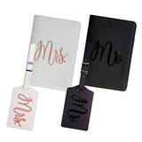 Mr & Mrs Passport Wallets Travel Set Embroidered Waterproof Couple Cover