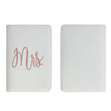 Mr & Mrs Passport Wallets Travel Set Embroidered Waterproof Couple Cover