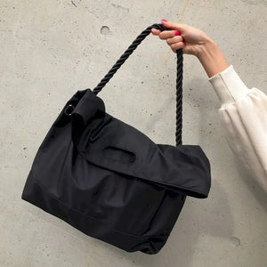 HK Style Casual Shoulder Bag Retro Travel Dark Messenger Bag