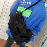 HK Style Casual Shoulder Bag Retro Travel Dark Messenger Bag