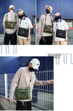 Hongkong Hip-Hop Zipper Messenger Bag in Camouflage