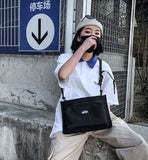 Hongkong Hip-Hop Zipper Messenger Bag in Camouflage